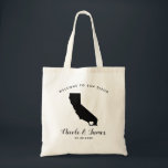 California Wedding Welcome Bag for Hotel Guests<br><div class="desc">Wedding weekend welcome gift bag for out of town guests to your wedding,  featuring image of California.  Fill tote with your favorite goodies.</div>