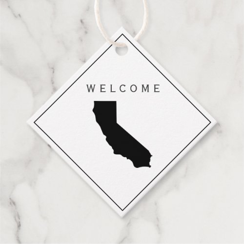 California Welcome Bag Gift Tag Wedding Weekend Favor Tags