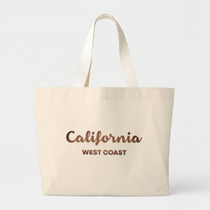 California West Coast Nice Design Text Large Tote Bag
