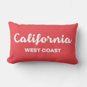 California West Coast Nice Design Text Lumbar Pillow