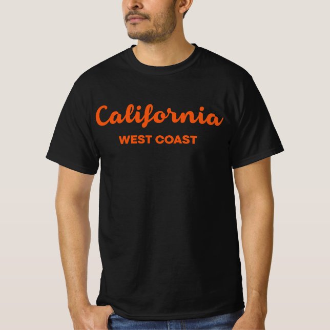 California West Coast Nice Design Text T-Shirt (Front)