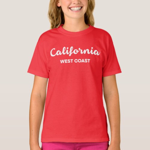 California West Coast Nice Design Text T_Shirt