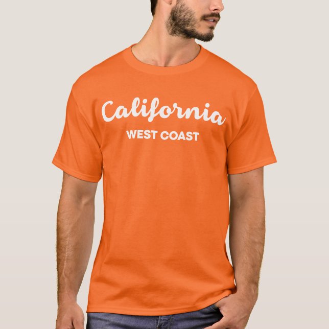 California West Coast Nice Design Text  T-Shirt (Front)