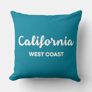 California West Coast Nice Design Text Throw Pillow