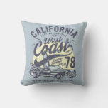 California West Coast Surfing Paradise Summer Throw Pillow at Zazzle