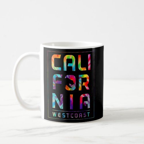 California West Coast Tie Dye Bear LA San Diego Vi Coffee Mug