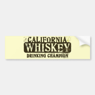 California Whiskey Drinking Champion Bumper Sticker