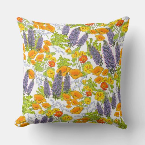 California Wildflowers Pillow