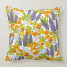 California Wildflowers Pillow