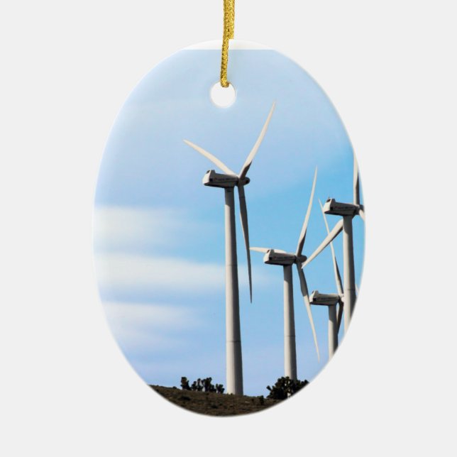 California Windmills Ceramic Ornament (Front)