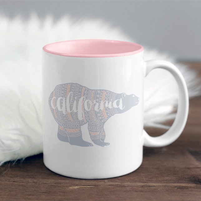 California Winter Bear Two-Tone Coffee Mug (Creator Uploaded)