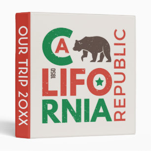 California With Grizzly Bear Logo Binder