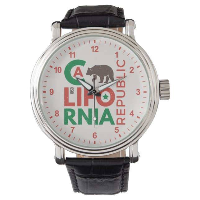 California With Grizzly Bear Logo Watch (Front)