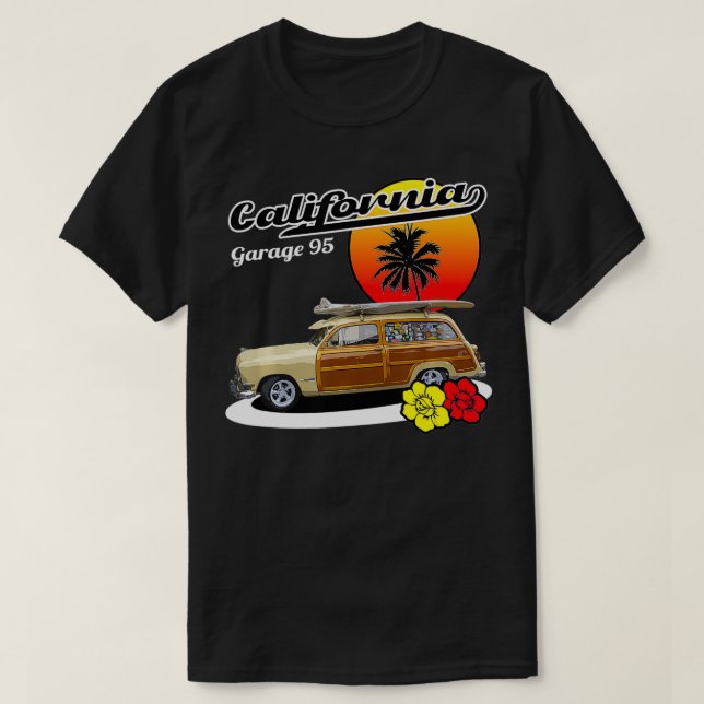 California  Woody Station Wagon  T-Shirt (Design Front)