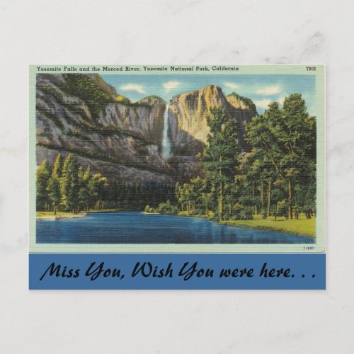 California Yosemite Falls Postcard