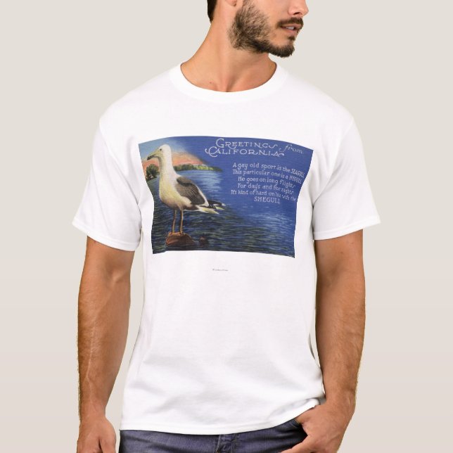 CaliforniaGreetings From, Seagull Poem T-Shirt (Front)