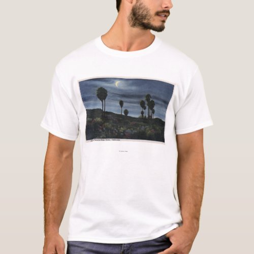 CaliforniaMoonlit View at Twenty_Nine Palms T_Shirt