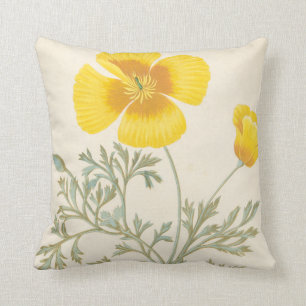Californian Eschscholtzia Throw Pillow