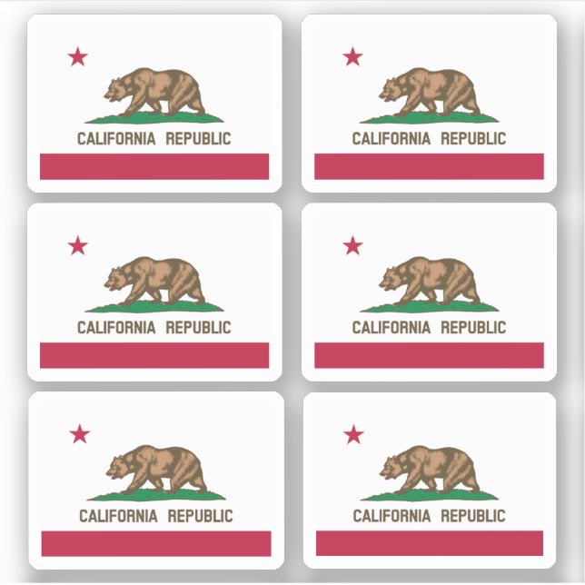 Californian flag, American state flag Sticker (Front)