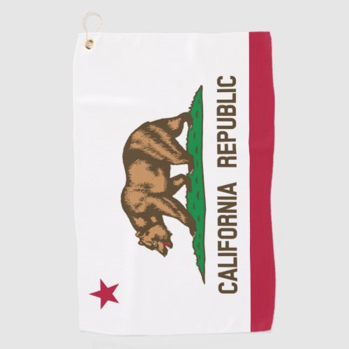Californian Flag  California golf holiday sports Golf Towel