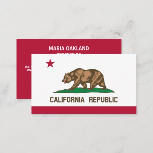 Californian Flag Flag of California Business Card