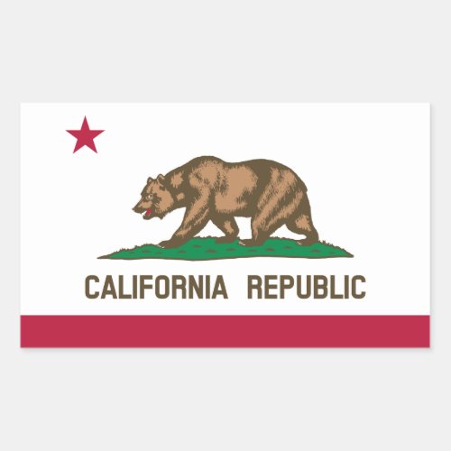 Californian Flag Flag of California Rectangular Sticker