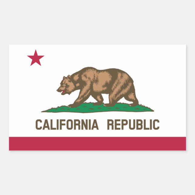 Californian Flag, Flag of California Rectangular Sticker (Front)