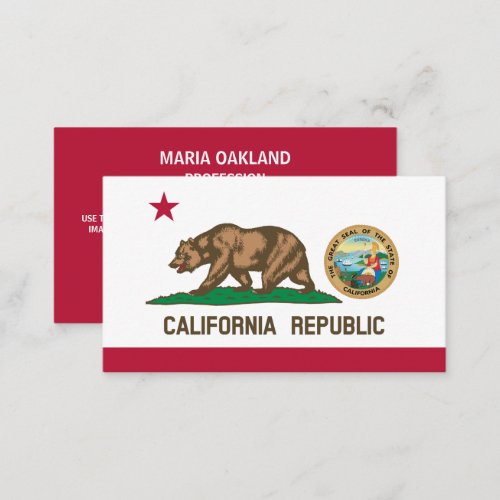 Californian Flag  Seal Flag of California Business Card