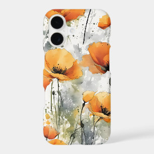 Californian poppy - Watercolor flowers iPhone 17 Case