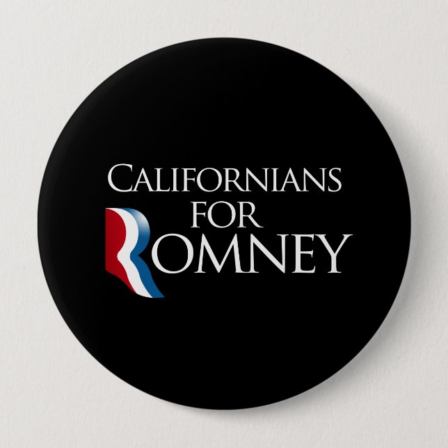 Californians for Romney-.png Button (Front)