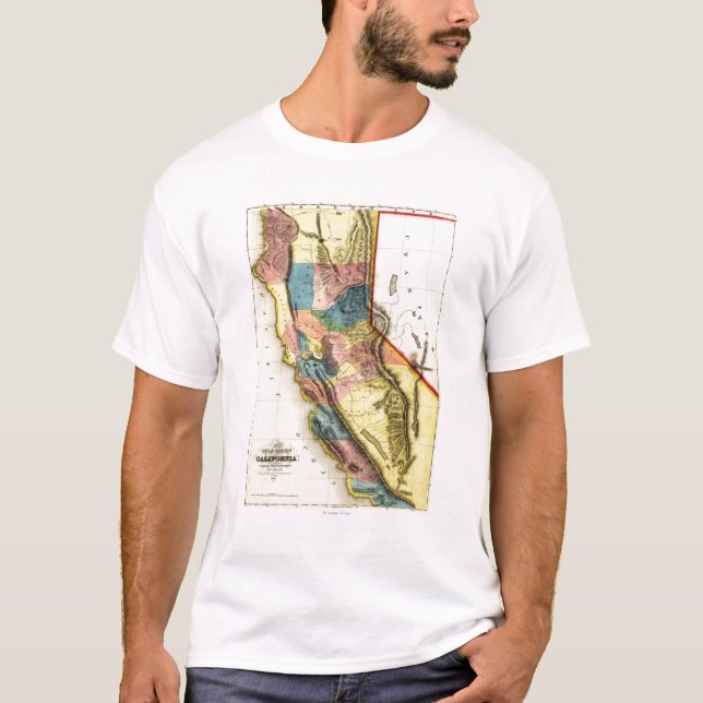 CaliforniaPanoramic Map T-Shirt (Front)