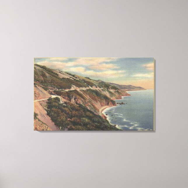 CaliforniaSanta Lucia Mts along Hwy 1 Canvas Print (Front)