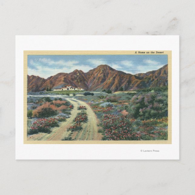 CaliforniaScenic Desert View of Residence Postcard (Front)