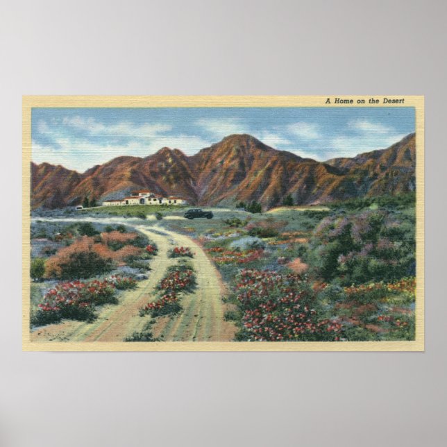 CaliforniaScenic Desert View of Residence Poster (Front)