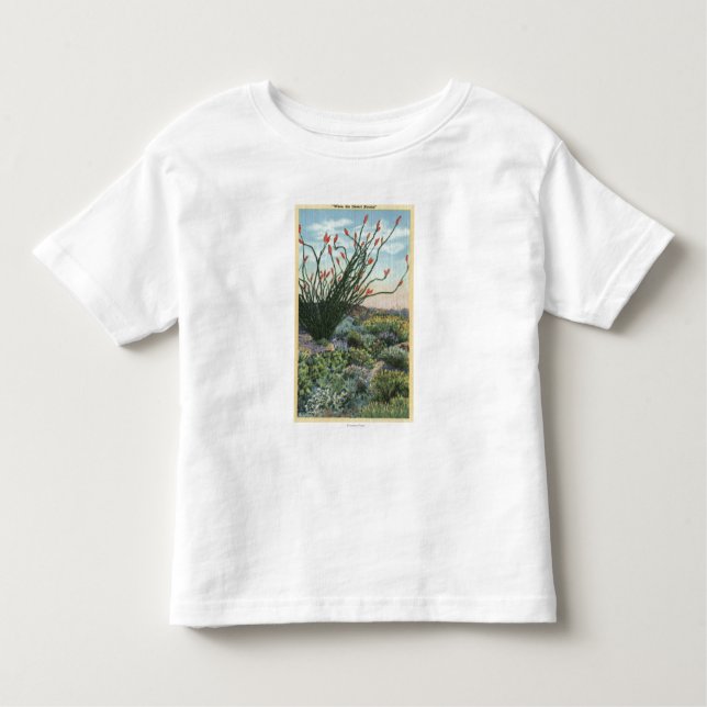 CaliforniaView of Cacti in Bloom Toddler T-shirt (Front)