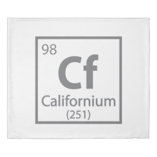 Californium - California Science Periodic Table Duvet Cover