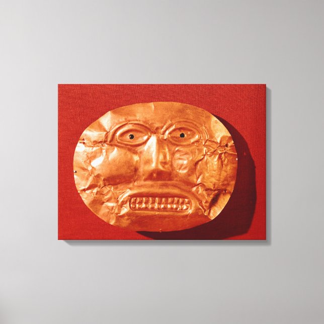 Calima funerary mask, from Restrepo, Cauca Canvas Print (Front)