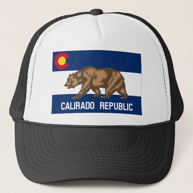 Calirado Republic Flag Trucker Hat (Front)