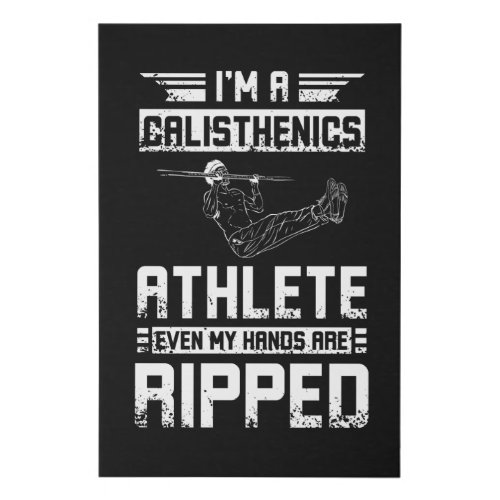 Calisthenics Athlete Faux Canvas Print