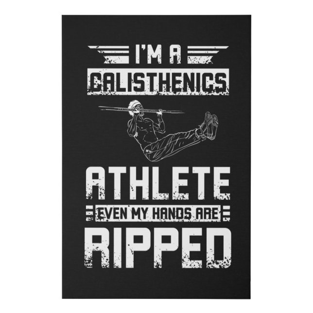 Calisthenics Athlete Faux Canvas Print (Front)