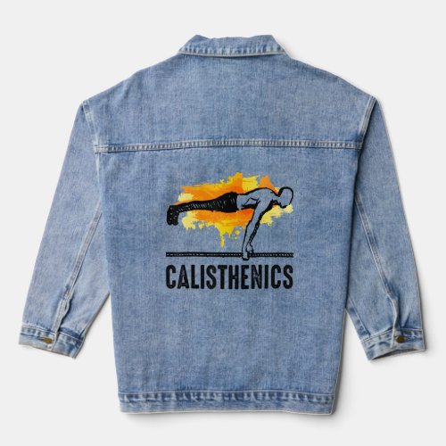 Calisthenics Body Weight Dips Pull Up Calisthenics Denim Jacket