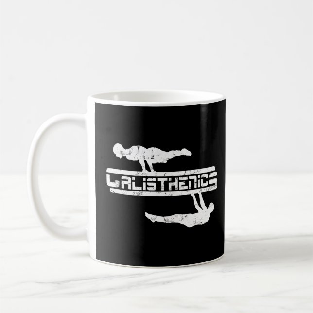 Calisthenics Front Lever Planche Exercises Street  Coffee Mug (Left)