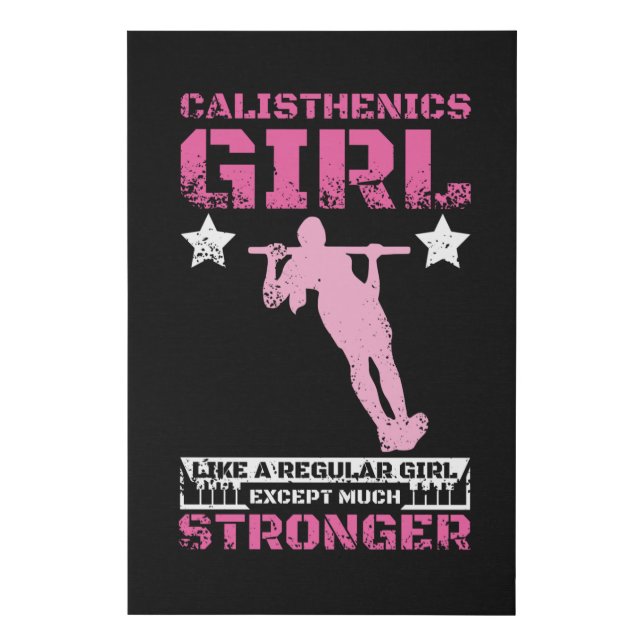 Calisthenics Girl Faux Canvas Print (Front)