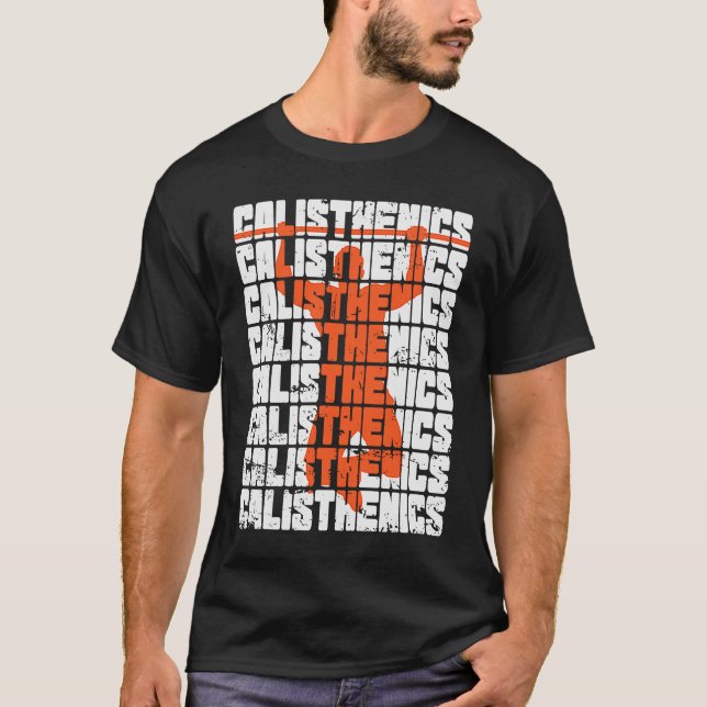 Calisthenics pull up Bar Fitness Workout T-Shirt (Front)