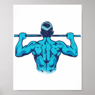 Calisthenics Pull-Up Workout Back Day Gym Poster