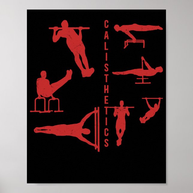 Calisthenics Workout Fitness Bodyweight  Exercise Poster (Front)
