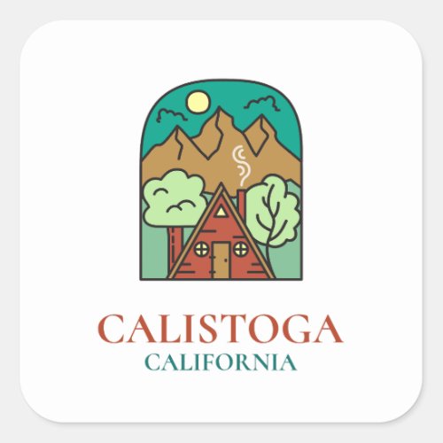 Calistoga _ California Square Sticker