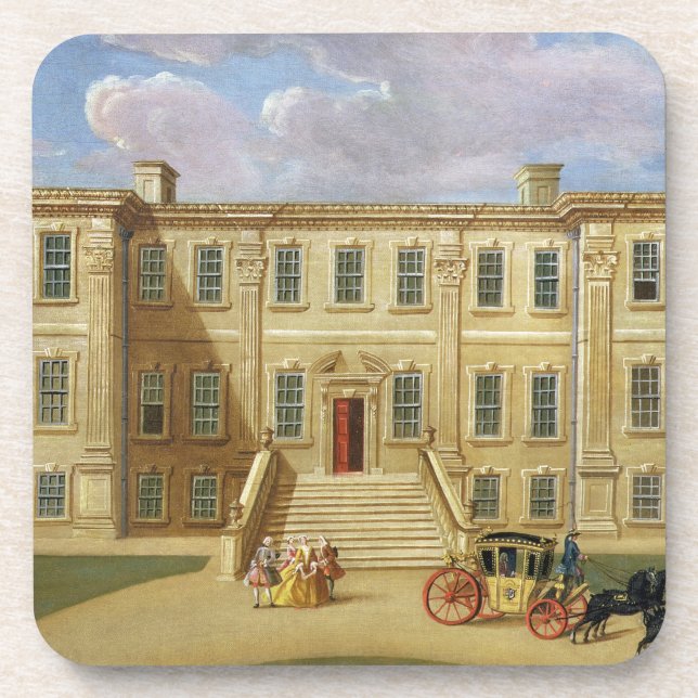 Calke Hall, Derbyshire, the Seat of Sir Henry Harp Drink Coaster (Front)