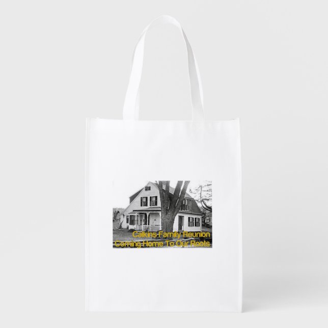 Calkins Family Tote is a reusable handle bag (Front)