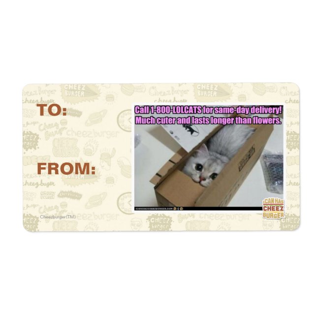 Call 1-800-LOLCATS Label (Front)